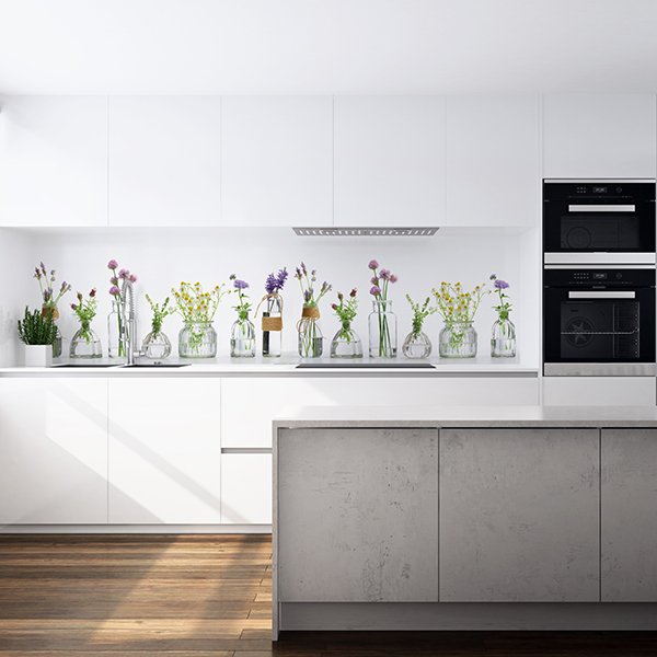 Panel de cocina — Flores