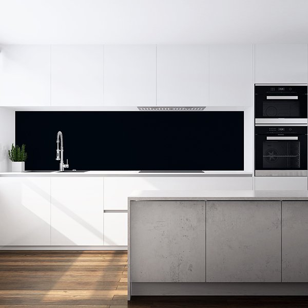 Panel de cocina — negro