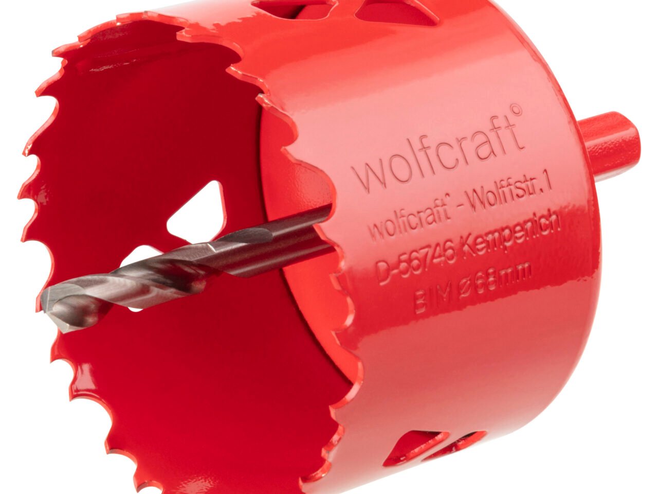 Wolfcraft Sierra de corona bimetálica 68mm (para enchufes)