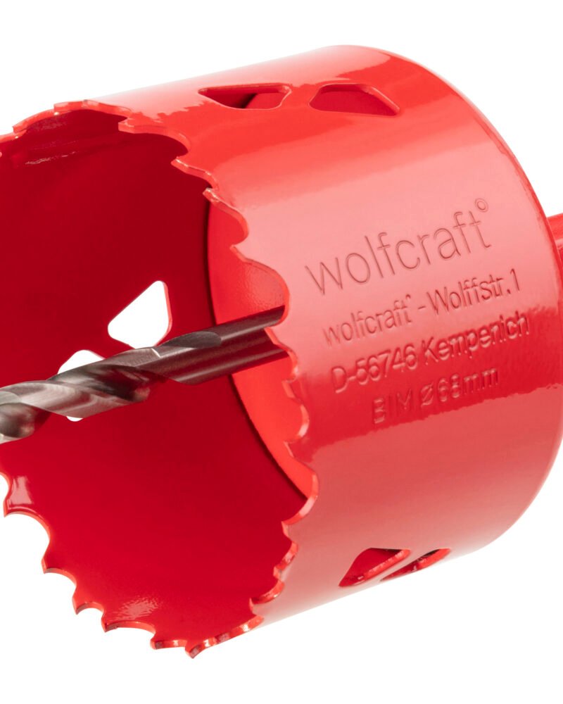 Wolfcraft Sierra de corona bimetálica 68mm (para enchufes)