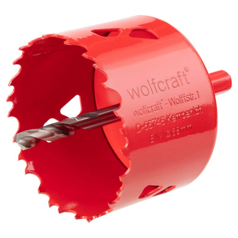 Wolfcraft Sierra de corona bimetálica 68mm (para enchufes)